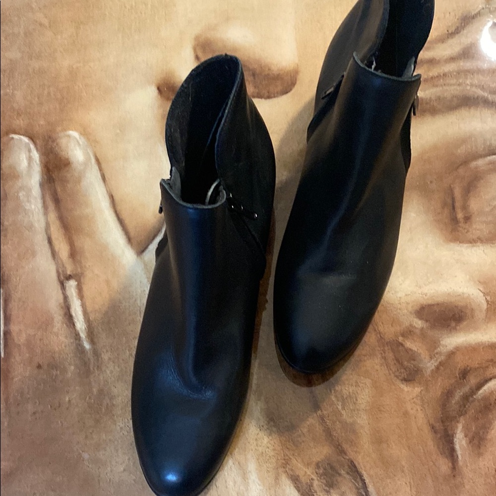 Black Leather Ankle Boots